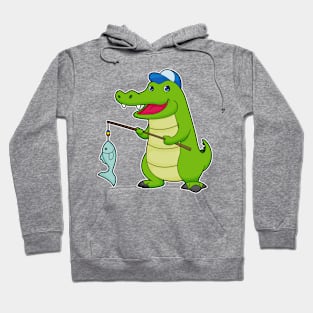 Crocodile Fishing Fisher Finshing rod Hoodie